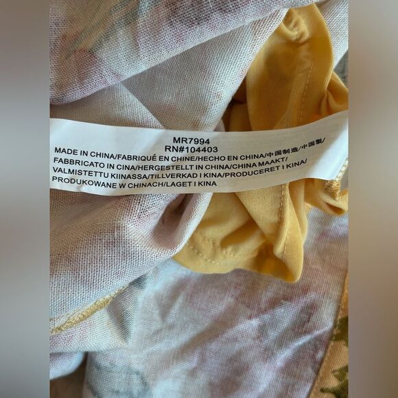 NWT Anthropologie Moon River Square Neck Puff-Sleeve Floral Orange Midi Dress - Picture 5 of 6